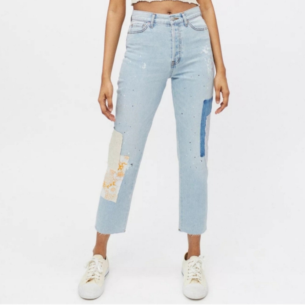 BDG Blue Patchwork Women Jeans